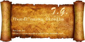 Thuránszky Gizella névjegykártya