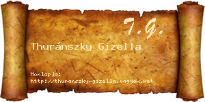 Thuránszky Gizella névjegykártya