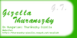 gizella thuranszky business card